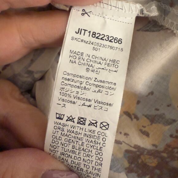 Emery Rose Women's Size XL Beige Floral A Line Knee Length Dress #3268 - Picture 8 of 9